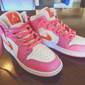 (GS) Air Jordan 1 Mid 'Pinksicle Orange' DX3240-681 size 6.5Y